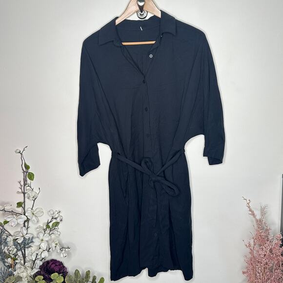 LULULEMON Perfectly Poised Dress Shirtdress Black Sz 8 $148 {UU45} - Picture 3 of 6